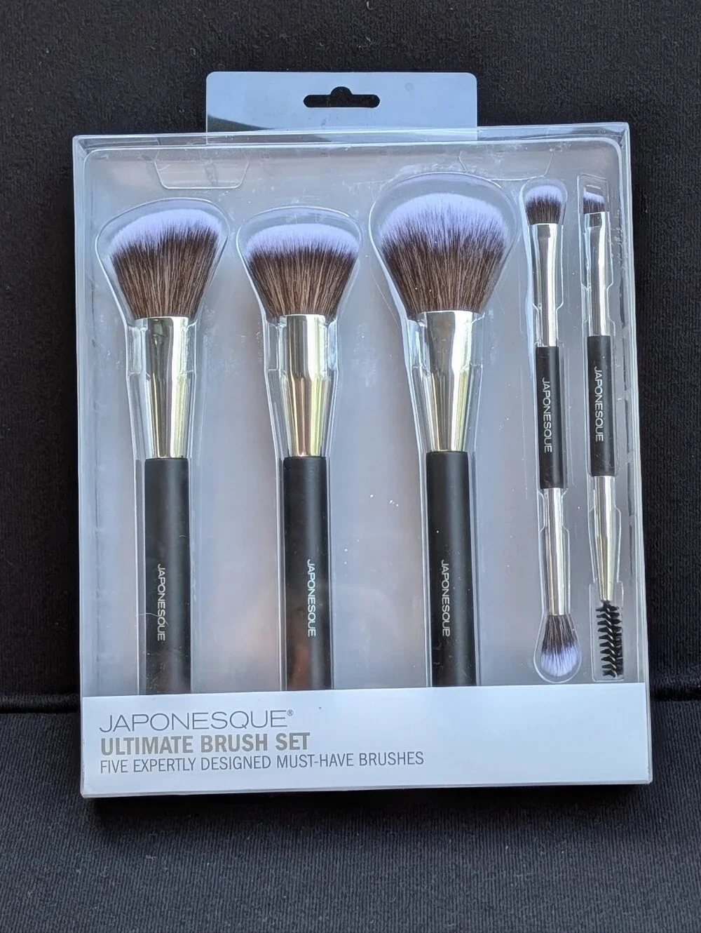 Japonesque Ultimate Brushes 5 Pc Makeup Kit Brushes NEW Beauty Cosmetic Tools